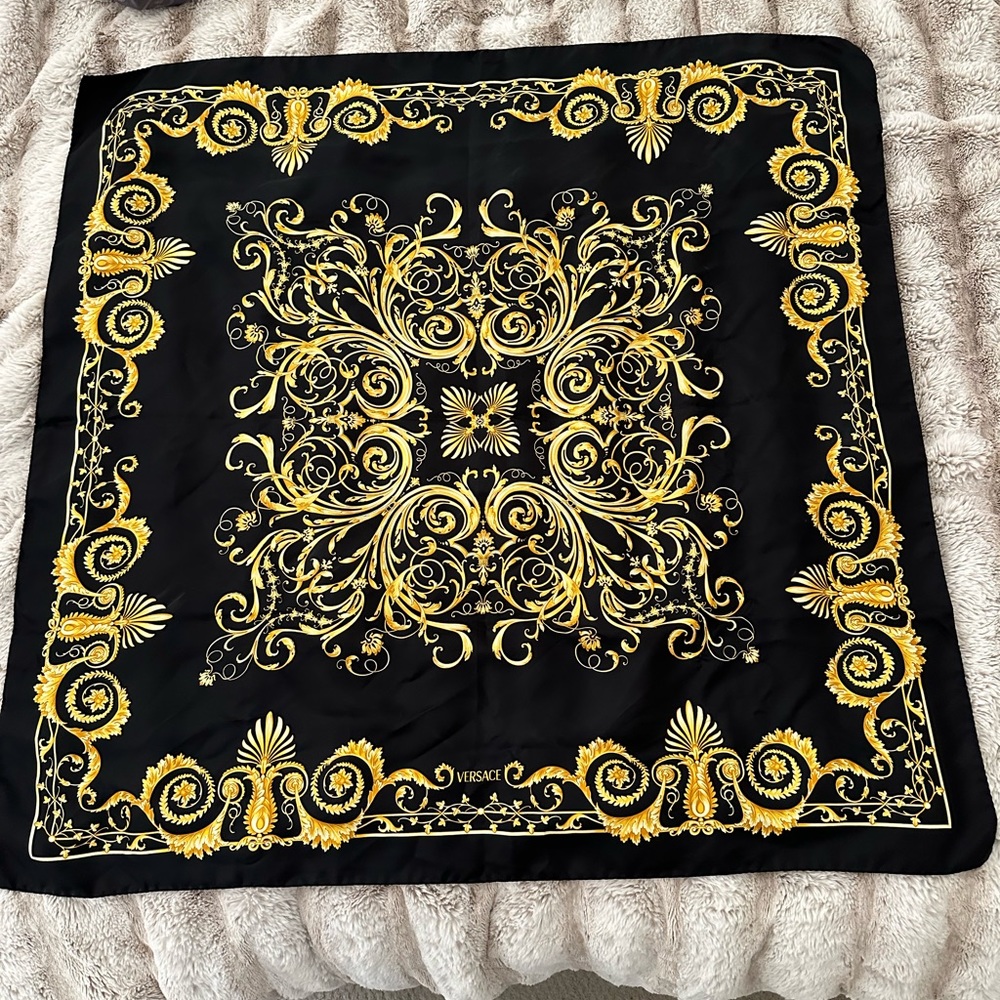 Versace Foulard Carre Silk Scarf